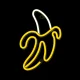 Forever Light FLNE10 LED Neons Banāns, Balts/Dzeltens