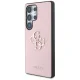Guess Grained Big 4G Logo vāciņš Samsung Galaxy S25 Ultra, rozā