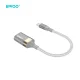 BWOO BZ70 OTG pāreja Lightning uz USB-A 0,18 m, pelēka