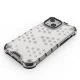 Aizsargvāciņš iPhone 13 mini Honeycomb Case ar TPU rāmi, melns