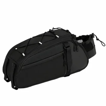 Velosipēda bagāžnieka soma 8L ar pleca siksnu, 900D Oxford, melna