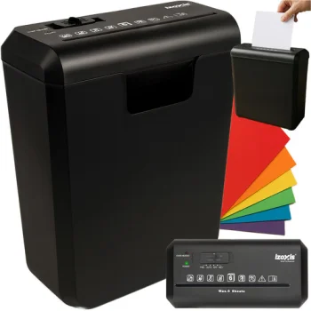 Dokumentu smalcinātājs Izoxis 26136, 10 L, P-2, melns
