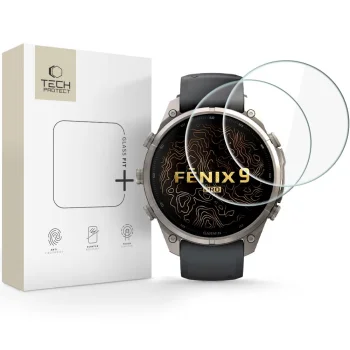 Tech-Protect Glass Fit+ aizsargstikls Garmin Fenix 9 Pro 47mm, 2 gab.