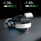 BoboVR E3 Pro galvas stiprinājums ar akumulatoru Meta Quest 3 un 3S, balts un melns
