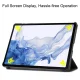 Samsung Galaxy Tab S9 (SM-X710, SM-X716B) Trifold Stand PU Leather Cover Case, Black | Planšetes Vāciņš Maciņš...