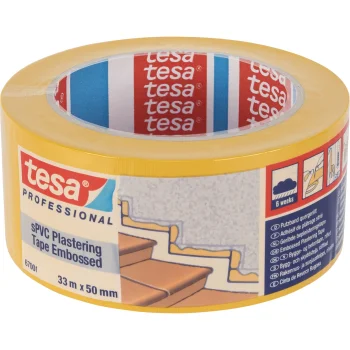 Apmešanas līmlente Tesa sPVC 67001, 33 m x 50 mm, dzeltena
