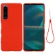 For SonySony Xperia 1 IV Liquid Silicone Phone Case Soft Cover, Red | Telefona Vāciņš Maciņš Aplvalks Bamperis