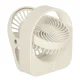 Bezvadu galda ventilators ar klipsi, USB, 3 ātrumi, 11.5 cm, balts