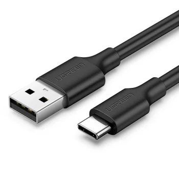 Ugreen US287 USB-A / USB-C lādēšanas un datu kabelis 2A 1m, Melns