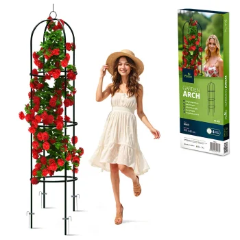 Dārza pergola Plonos kolonna 200 cm melna
