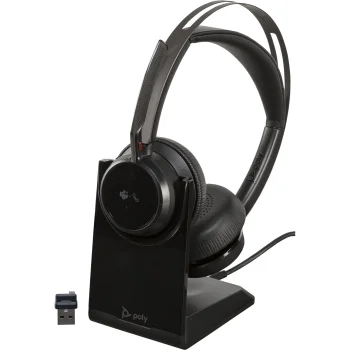 Plantronics Poly Voyager Focus 2 MS Stereo austiņas ar statīvu USB-C/A