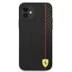 Ferrari iPhone 12 mini vāciņš On Track Carbon Stripe, melns