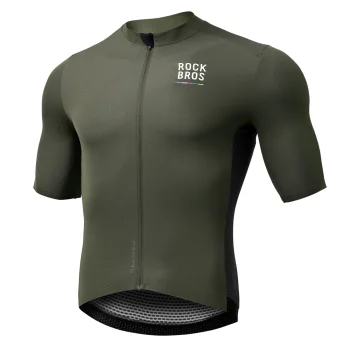 Rockbros 15220004002 ROAD TO SKY vīriešu velokrekls ar īsām piedurknēm S - zaļš
