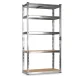 Humberg Hr-853 Metāla noliktavas plaukts 183x90x40 cm, Sudraba