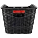 Aizmugurējais velosipēda grozs bagāžniekam, rotangpalmas pinuma raksts, 18 l, melns