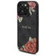 Guess iPhone 16 Pro Max vāciņš 4G Flowers Print MagSafe, melns