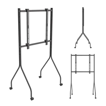 Maclean MC-180 B TV statīvs uz riteņiem, 37-80", 50kg, VESA 600x400, Melns