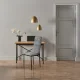 Velūra ēdamistabas krēslu komplekts 4 gab ModernHome, pelēks
