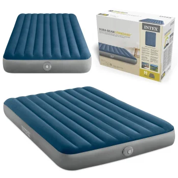 Intex 64189 divvietīgs piepūšamais matracis 203x152x25 cm ar akumulatora sūkni