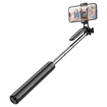 Pašportretu nūja ar statīvu Hoco K19, Bluetooth, 157 cm, melna