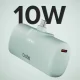 Ārējais akumulators SBS EcoPower 5000 mAh 10W ar iebūvētu USB-C spraudni, Zaļš