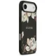Guess Grained Flowers Classic Logo MagSafe vāciņš iPhone Air, Melns