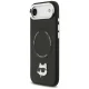 Karl Lagerfeld Choupette Pin MagSafe vāciņš iPhone Air Melns