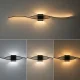 Moderns LED sienas gaismeklis 3 gaismas krāsas 100cm 35W, melns