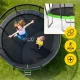 4FIZJO PRO dārza batuts bērniem ar tīklu un kāpnēm 374 cm 12FT, zaļš/melns