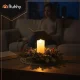 LED svece un kapa sveču ieliktnis Ruhhy 12.5 x 5 cm, bēša