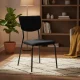 ModernHome velūra krēslu komplekts (4 gab.), melns