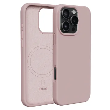 Etteri Silicone Mag vāciņš priekš iPhone 16 Pro Max 6.9", gaiši rozā