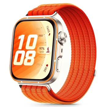 Tech-Protect Nylon siksniņa Huawei Watch Fit 3 / 4 / 4 Pro / 5 / 5 Pro, oranža