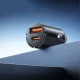 Orico MiniRing 30W USB-A un USB-C auto lādētājs - Melns
