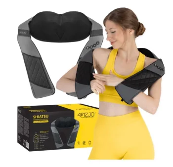 4Fizjo 1121 Shiatsu Luxury+ kakla un plecu masieris, pelēks