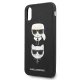 Karl Lagerfeld Saffiano Karl&Choupette Head vāciņš iPhone X/XS Black