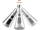 3-in-1 virtuves jaucējkrāna aerators un pagarinātājs, sudraba