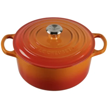 Le Creuset Signature apaļš čuguna katls 22 cm, 3.3 l, oranžs