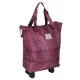 Saliekama ceļojumu soma uz riteņiem, 3 izmēri, 50L, violeta