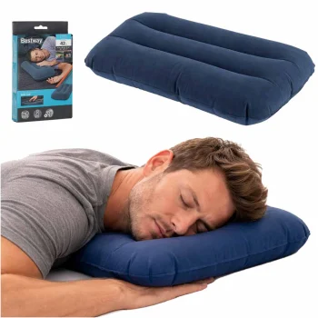 Bestway 67121 piepūšams velūra ceļojumu spilvens, tumši zils