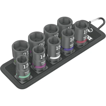 Trieciena galviņu komplekts Wera Belt C Impaktor 1, 1/2", 9 gab.