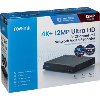 Reolink NVS8 8 kanālu PoE NVR video reģistrators ar 2 TB HDD