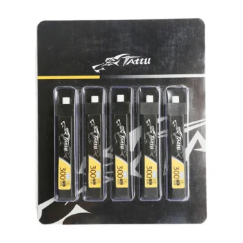Tattu LiPo 300mAh 3.8V 75C 1S1P HV BT2.0.5 akumulatori (5 gab.)