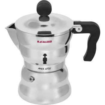 Alessi Moka AAM33/3 espresso kafijas automāts, 3 tasītes, sudraba/melns