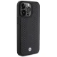BMW Leather Diamond Pattern vāciņš iPhone 15 Pro Max, melns