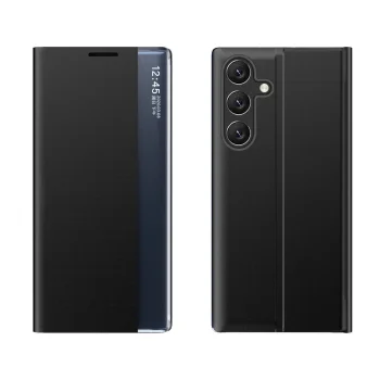 Atverams vāciņš Samsung Galaxy A24 4G ar statīvu Sleep Case, melns