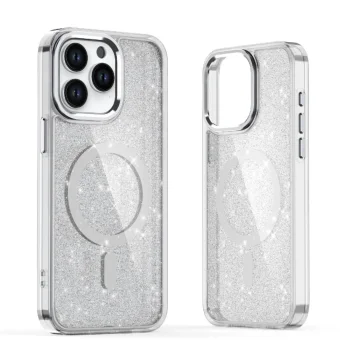 Glitter Case MagSafe Samsung Galaxy A36 5G vāciņš, balts