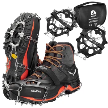 Tūrisma dzelkšņu uzlikas apaviem MOUNTAIN GOAT Standard L (41-43), melnas