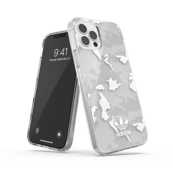Adidas OR SnapCase Camo vāciņš Apple iPhone 12 / 12 Pro caurspīdīgs / balts