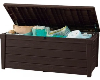 Dārza mantu kaste Keter BRIGHTWOOD 455L, brūna
